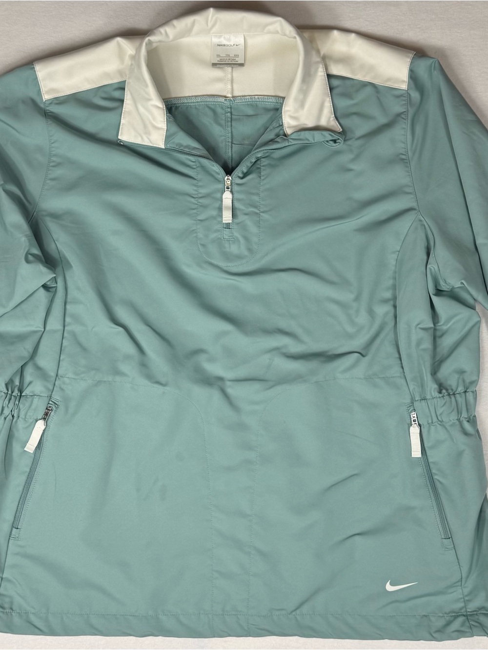 Nike Mint Green Pullover Jacket with White Accents